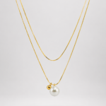 Real Pearl Double-Layer Necklace